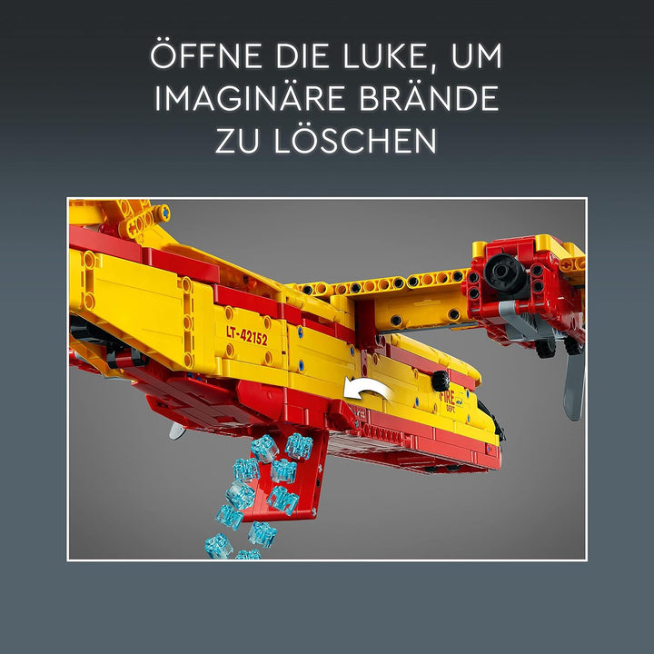 LEGO 42152 Technic Löschflugzeug Feuerwehr-Flugzeug-Spielzeug als Geschenk-Idee für Kinder ab 10 Jah