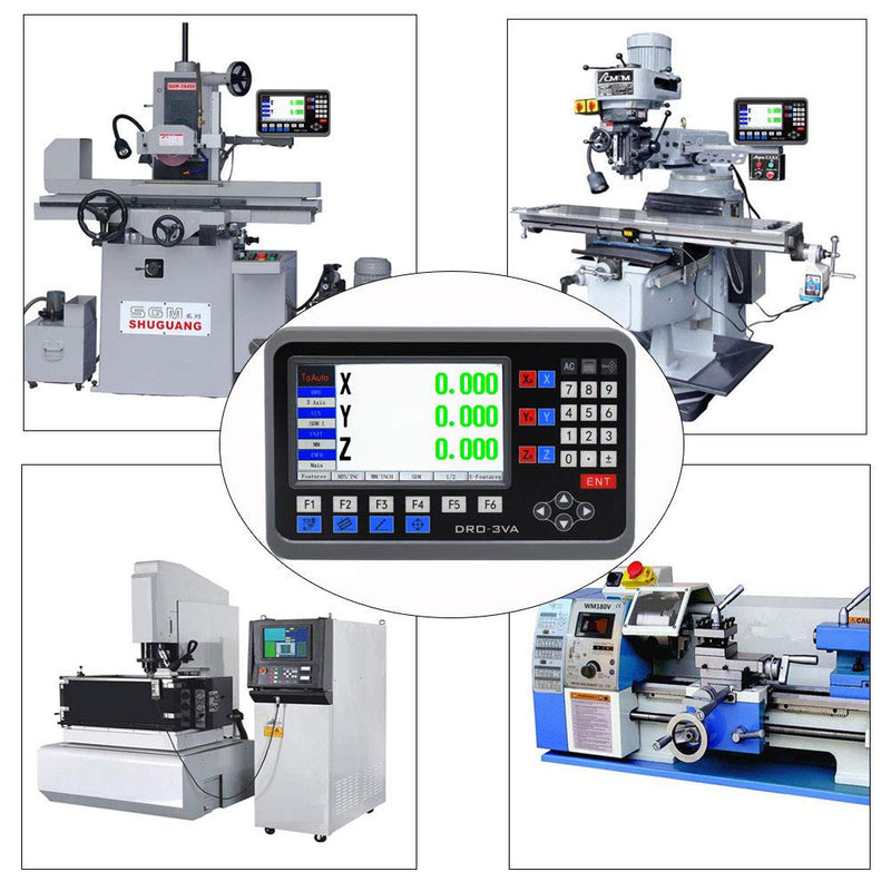 3 Achsen Digitalanzeige-kit 12" 20" 40" Digital Anzeige mit 3 Axis DRO Linear Massstab 300mm+500mm+1