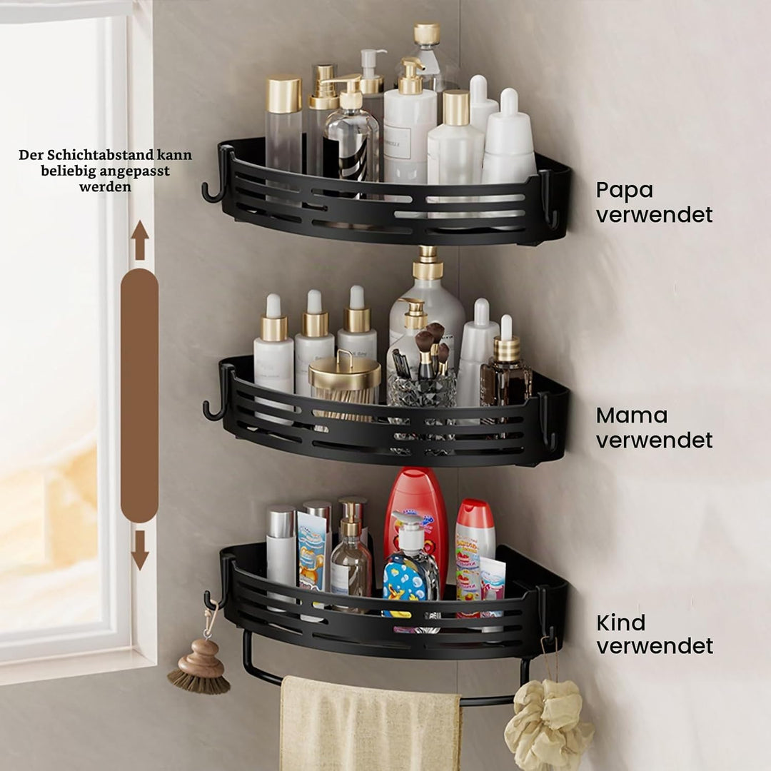 3er-Pack Dusch-/Küchen-Organizer, Caddy, Badezimmer-Caddy, wasserdicht, grosses Fassungsvermögen, Ku