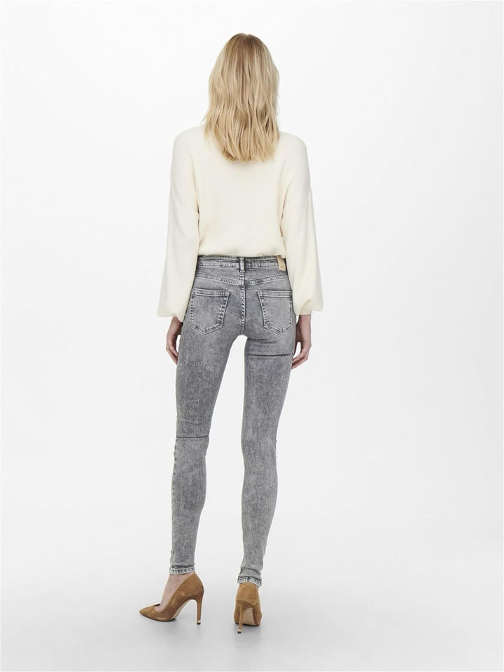 ONLY Female Skinny Jeans ONLBLUSH Mittlere Taille Skinny Fit Jeans XS Light Grey Denim, XS Light Gre