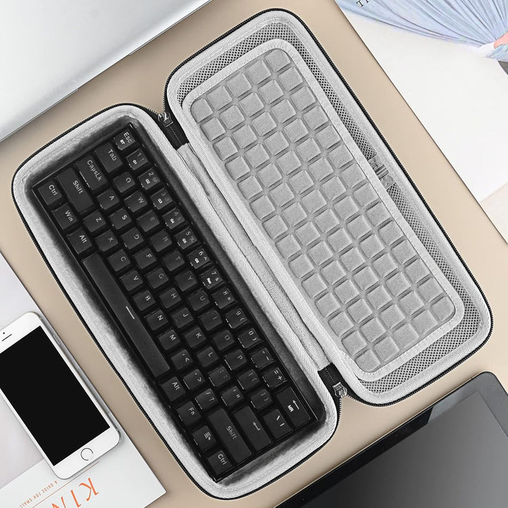 Geekria Shield 60% kompakte Tastaturhülle, Hartschale, Reisetragetasche für 61 Tasten, kompakt, mech