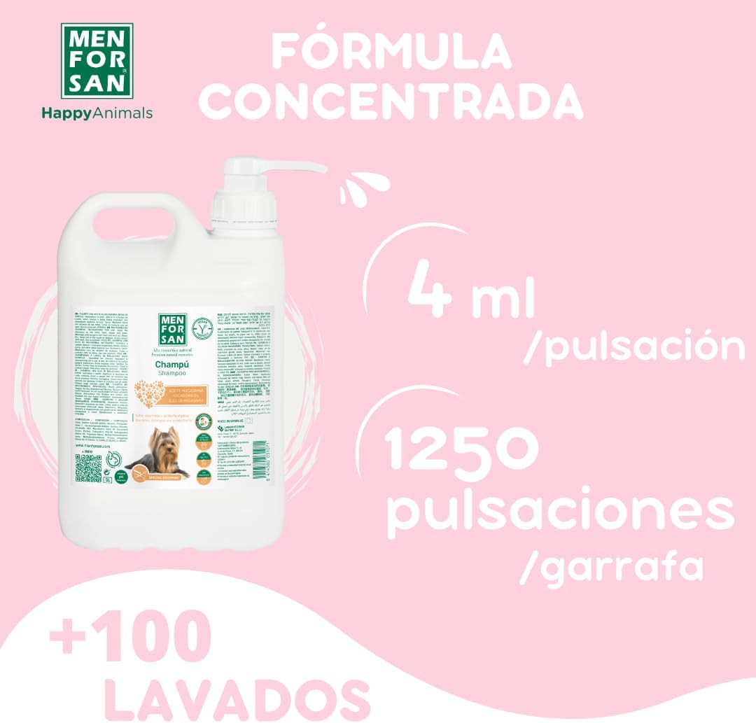 Menforsan Shampoo Conditioner Hunde 5 Liter, erleichtert das Entwirren, hilft beim Lösen 5000 ml, 50