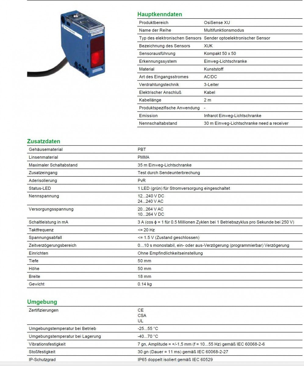 Det. Fotoelec.50x50 ACDC Osiconcept