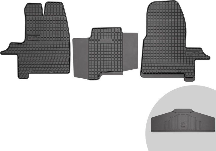 FROGUM EL Toro Gummimatten Ganzjähriges-Set von Autofussmatte Auto Fussmatten für Ford Tourneo Custo