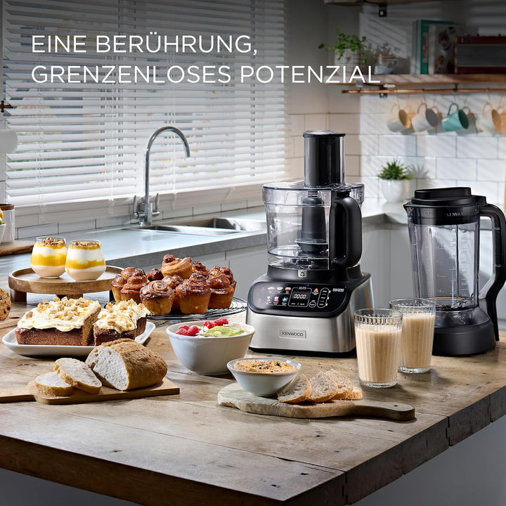 Kenwood MultiPro OneTouch FDM73.480SS Kompakt-Küchenmaschine & Standmixer, 6 Zubehörteile, 6 Automat