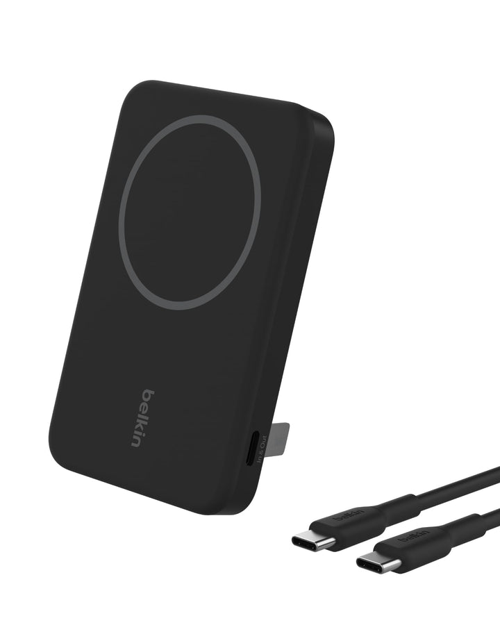 Belkin BoostCharge Pro Kabellose Powerbank 5000mAh mit Qi2, MagSafe-Kompatibles Tragbares Ladegerät