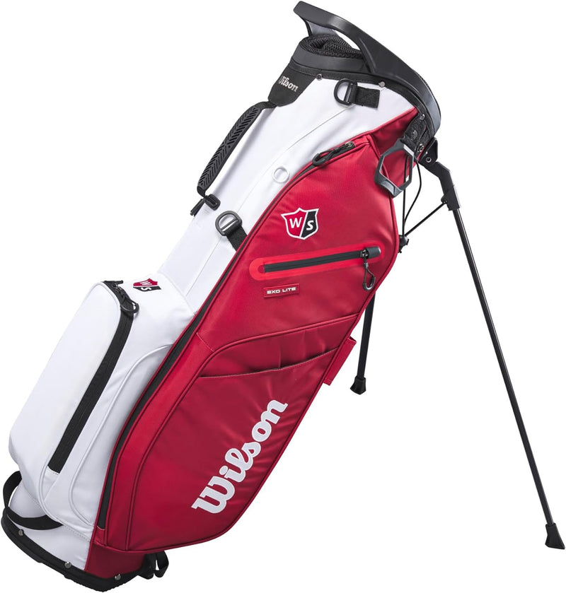 Wilson Unisex-Adult Exo Lite Golf Club Bag NS Red/ White, NS Red/ White