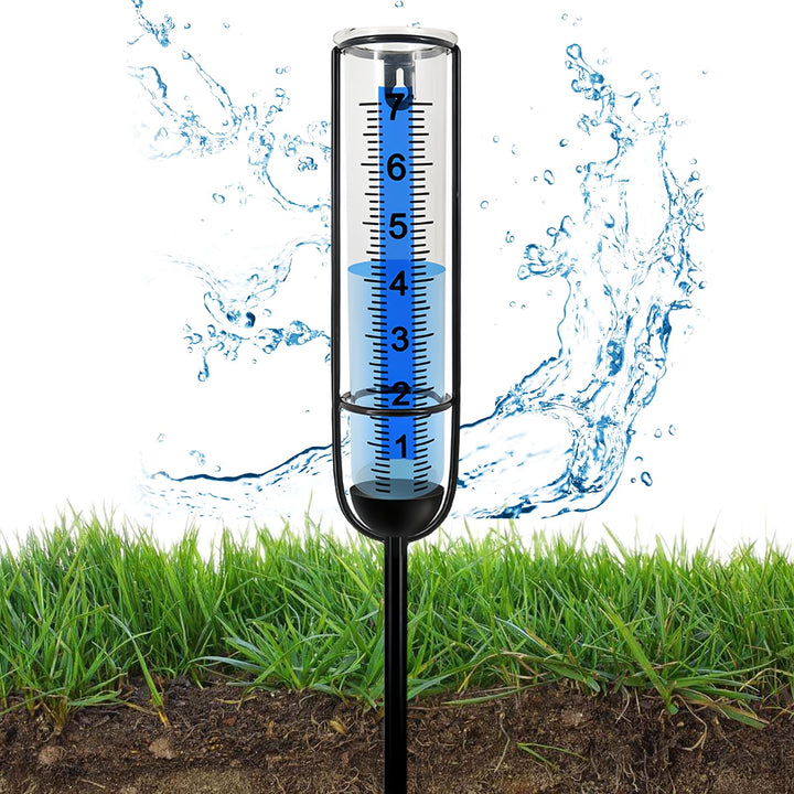 Regenmesser für Garten Frostsicher: Professionelle Regenmesser, Solarenergie Regenmesser Outdoor Reg