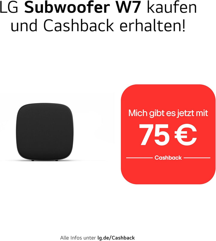 LG Sound Suite Subwoofer W7 (220 Watt) mit Dolby Atmos FlexConnect-Technologie (8-Zoll-Treiber, WLAN