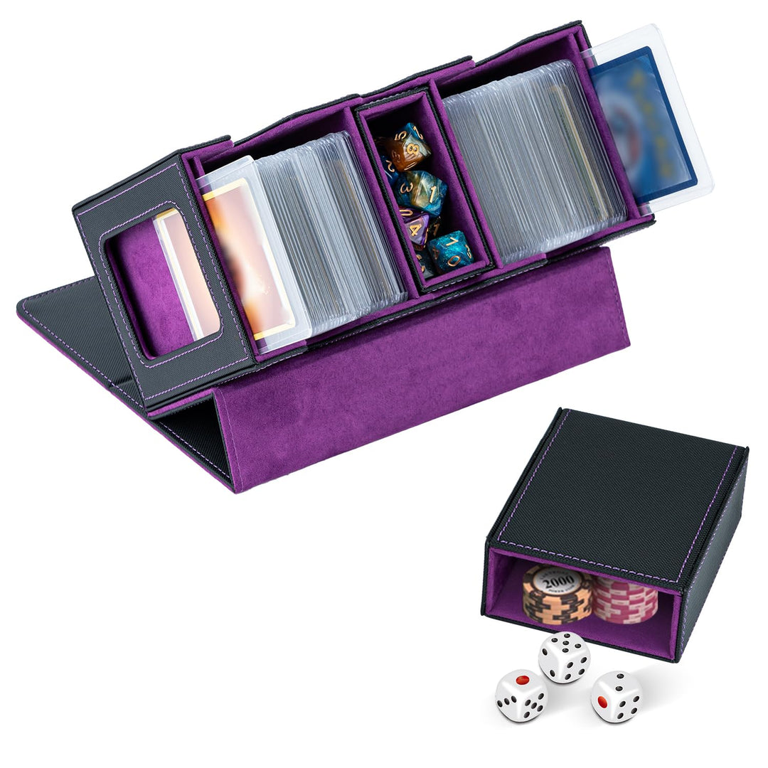 Doppelschicht Card Deck Box für MTG, 2 Commander Displays, passt für 200 Doppelt Eingehüllte Kartens