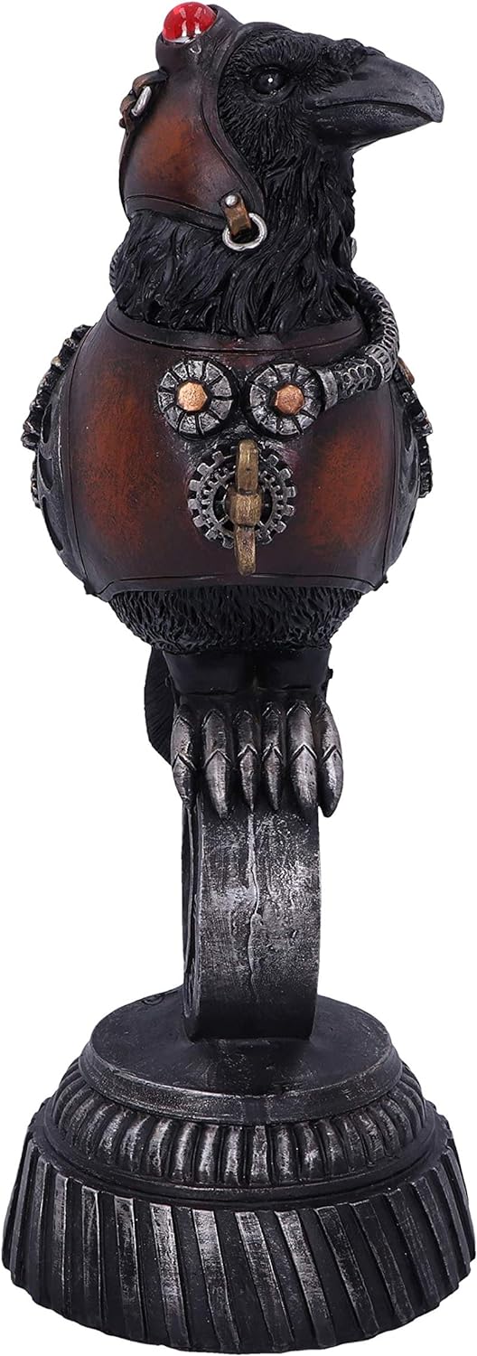 Nemesis Now Steampunk Rivet Rabe mechanische Vogelfigur, Bronze, 24 cm