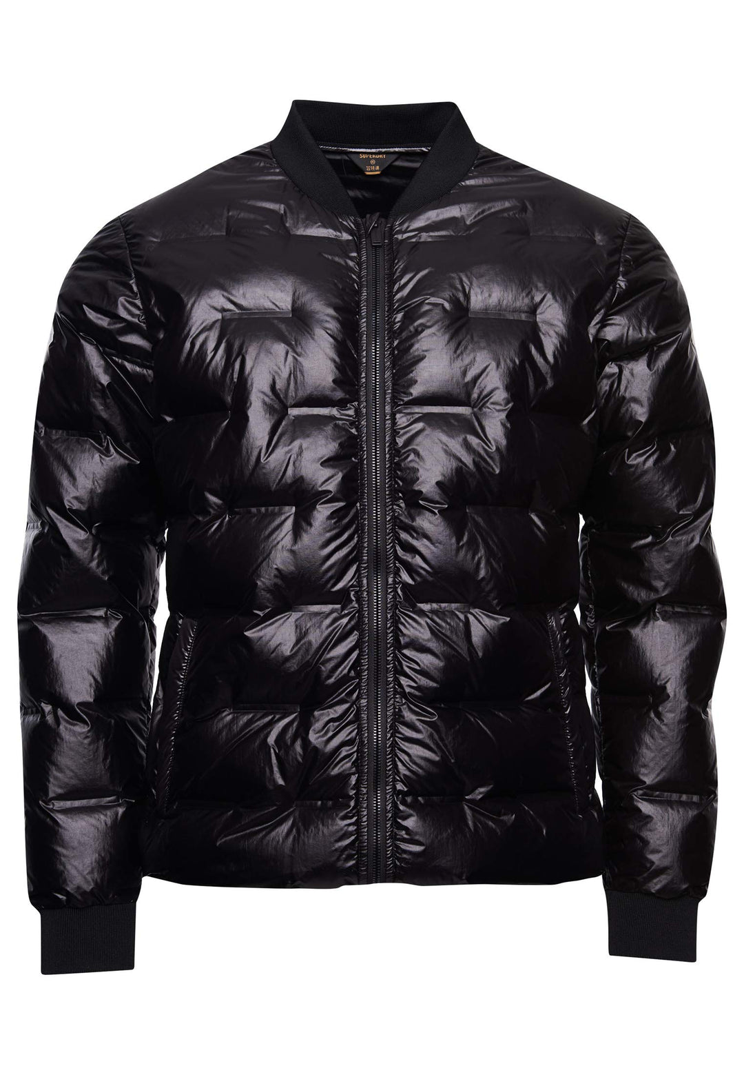 Superdry Herren Gewebte Daunen-Bomberjacke mit Steppdesign Schwarz L
