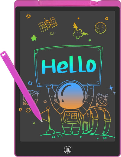 GUYUCOM LCD Schreibtafel 12 Zoll LCD Zaubertafel, Bunte Kinder Zeichentafeln Mal Tablet, Verbesserte