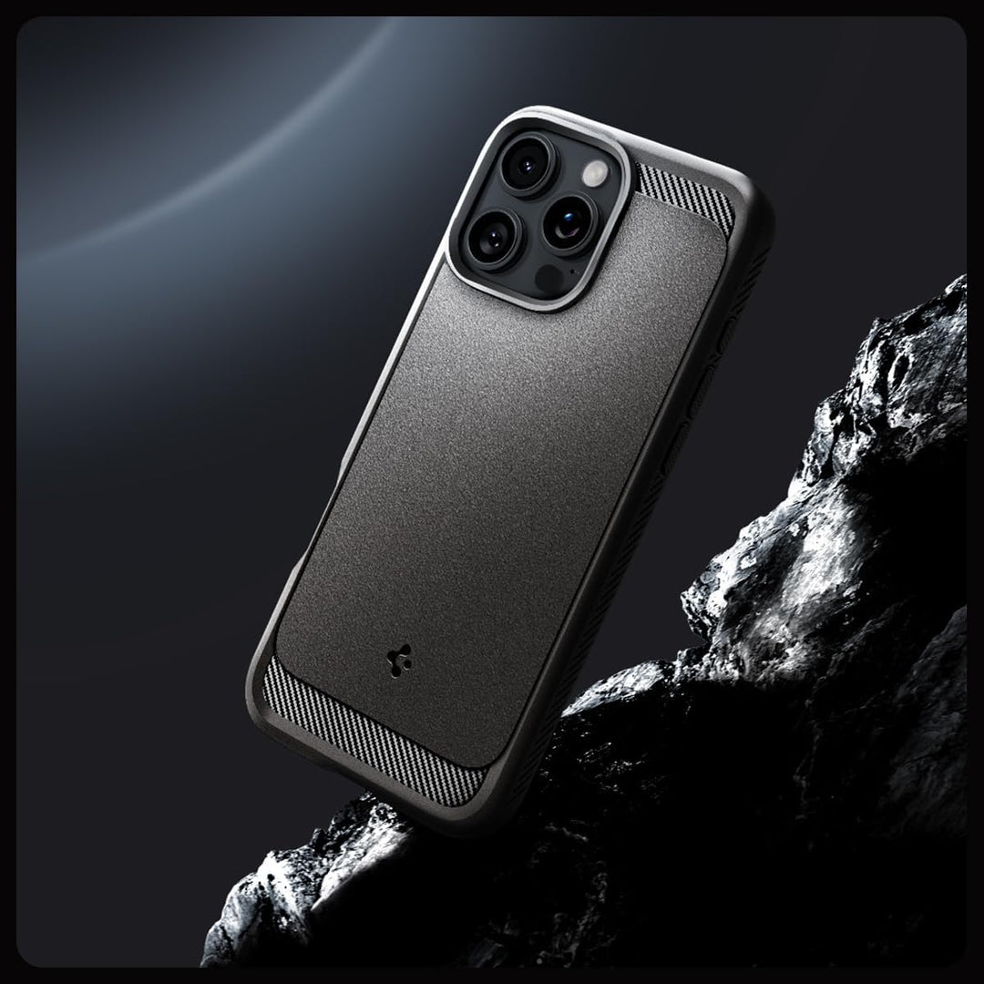 Spigen Rugged Armor MagFit Hülle für iPhone 16 Pro Max, Kompatibel mit MagSafe Zubehör -Grau Gray, G