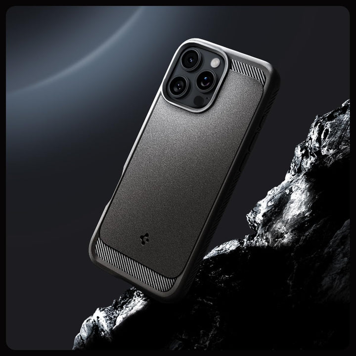 Spigen Rugged Armor MagFit Hülle für iPhone 16 Pro Max, Kompatibel mit MagSafe Zubehör -Grau Gray, G