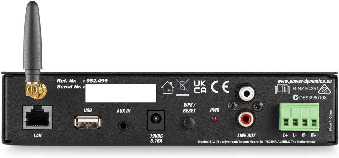 Power Dynamics WT240A Stereo Verstärker mit Bluetooth, WiFi und mehr - 80W 1 Kanal 80W, 1 Kanal 80W