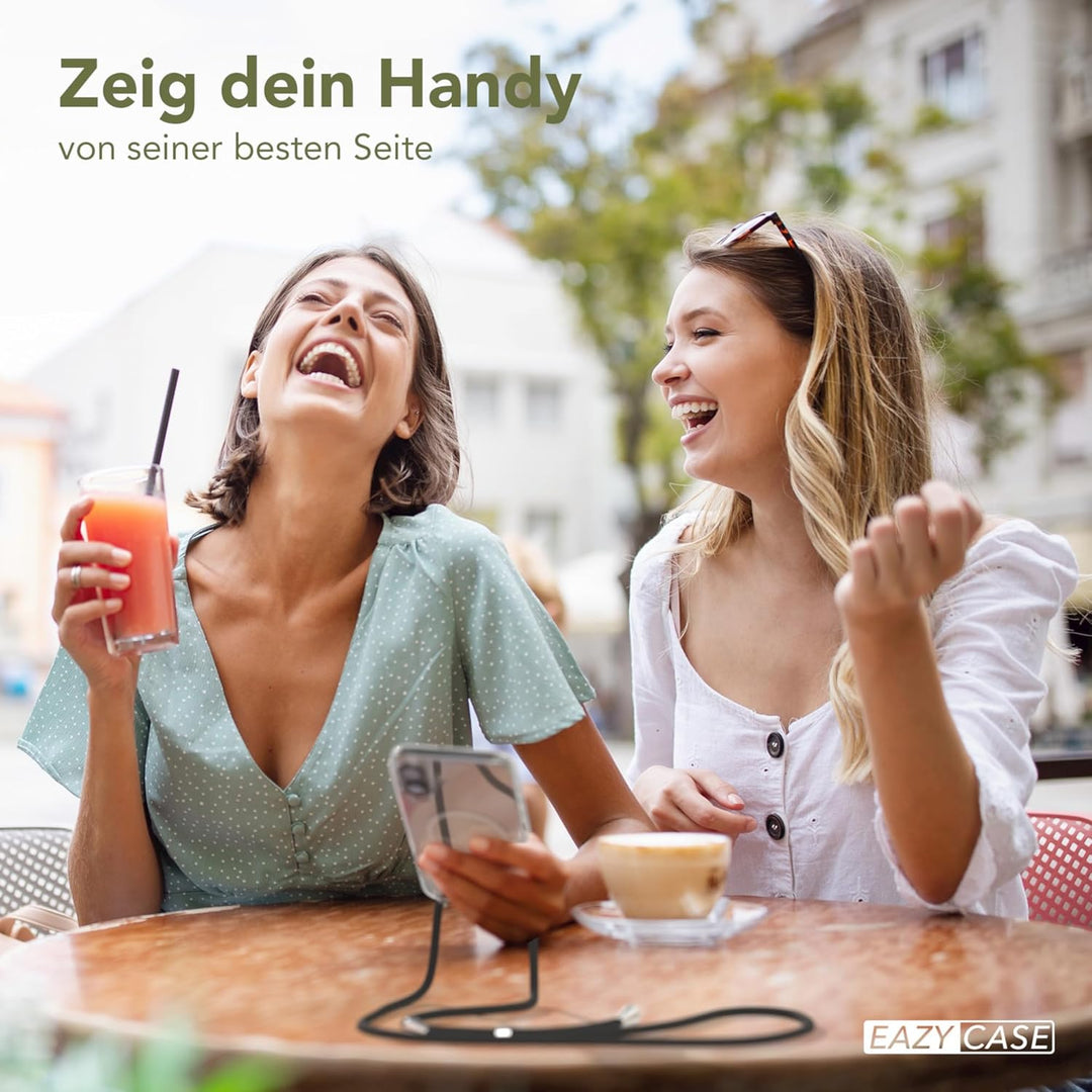 EAZY CASE - Handykette kompatibel mit iPhone 16 Plus Kette zum Umhängen Stossfest Handyhülle für App