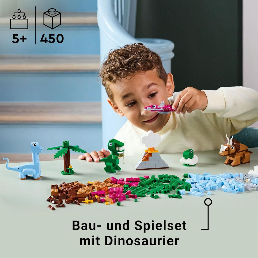 LEGO Classic Kreative Dinosaurier, Bauset mit Modellen und Tierfiguren aus Steinen, fantasievolles S