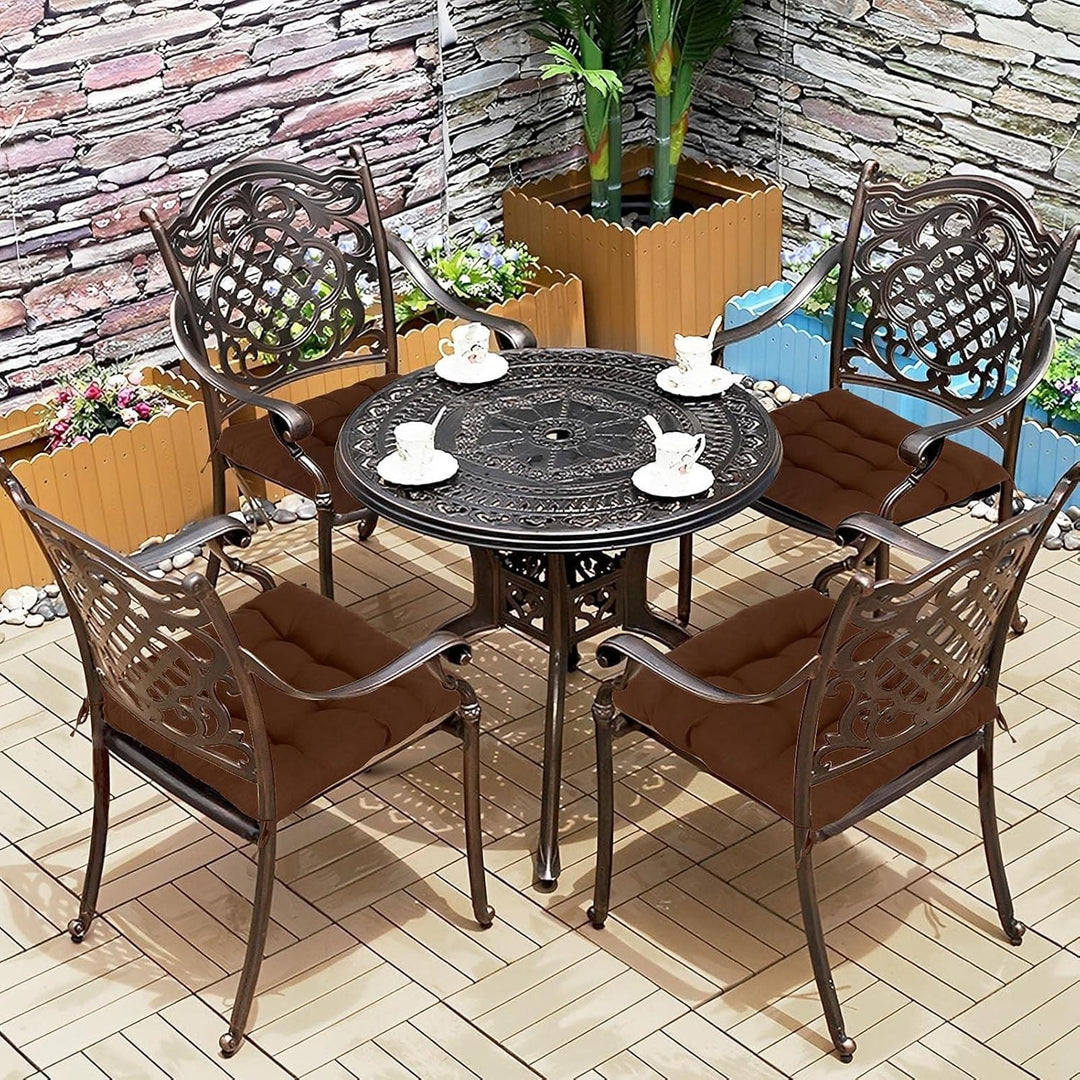 Trintion 8er Set Sitzkissen mit Bindebändern – Bequeme 40x40 cm Stuhlauflage Gartenstuhl, Esszimmers