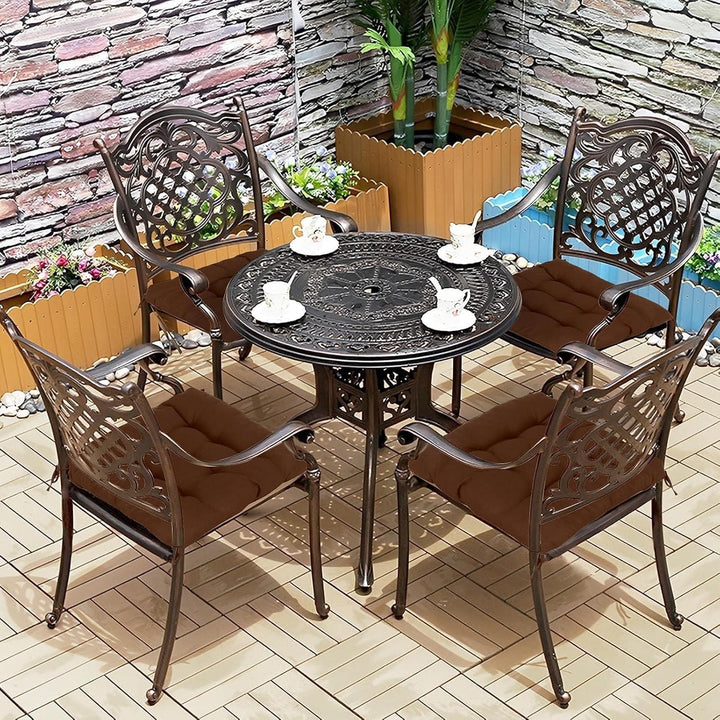 Trintion 8er Set Sitzkissen mit Bindebändern – Bequeme 40x40 cm Stuhlauflage Gartenstuhl, Esszimmers