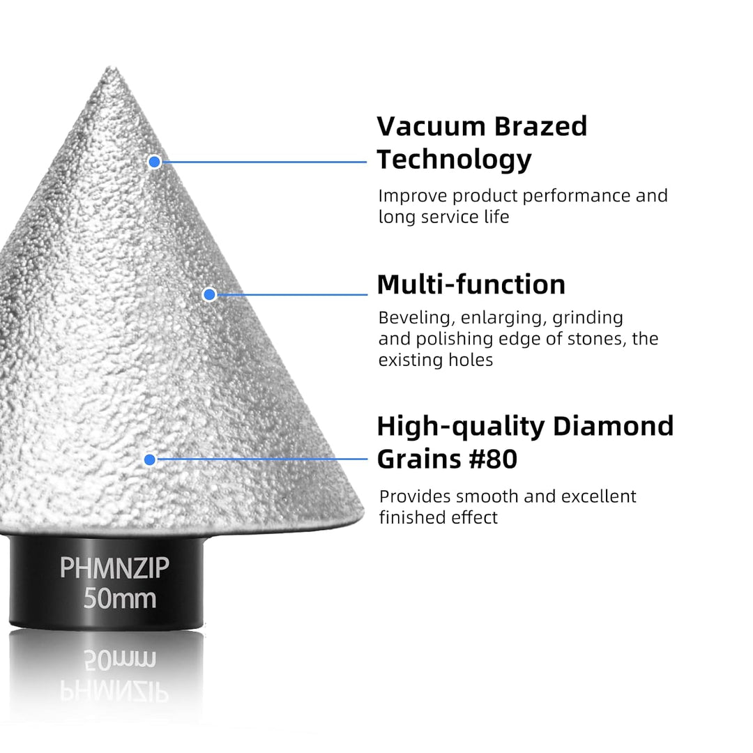 Diamant Fasenfräser 50 mm x M14 Senkbohrer Fasenbits Diamant Senker Bohrer Diamantfräser für Fliesen
