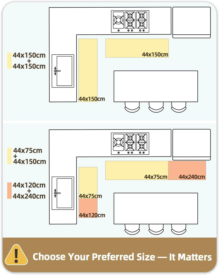 Color G Küchenläufer 2 Stück, küchenteppich waschbar rutschfest, Teppich küche mit Ölfest und Wasser