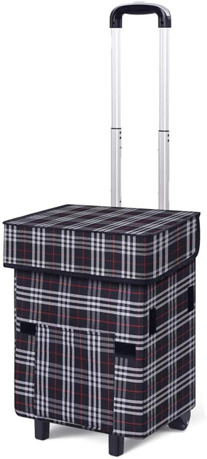 Falytemow Faltbarer Einkaufstrolley mit Rädern Oxford Trolley Tasche für Einkäufe Stern, Stern
