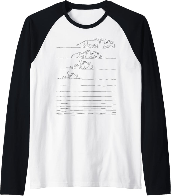 Disney Lion King Hakuna Matata Line Art Raglan