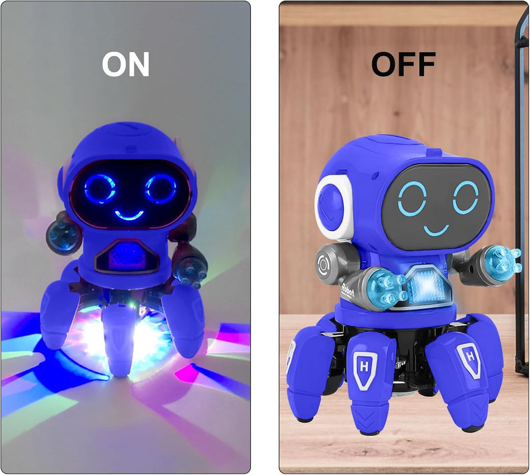 Kinder Roboter Spielzeug, Begleitroboter für Kinder, mit Bunter Lichtprojektion, Tanzen, Singen und