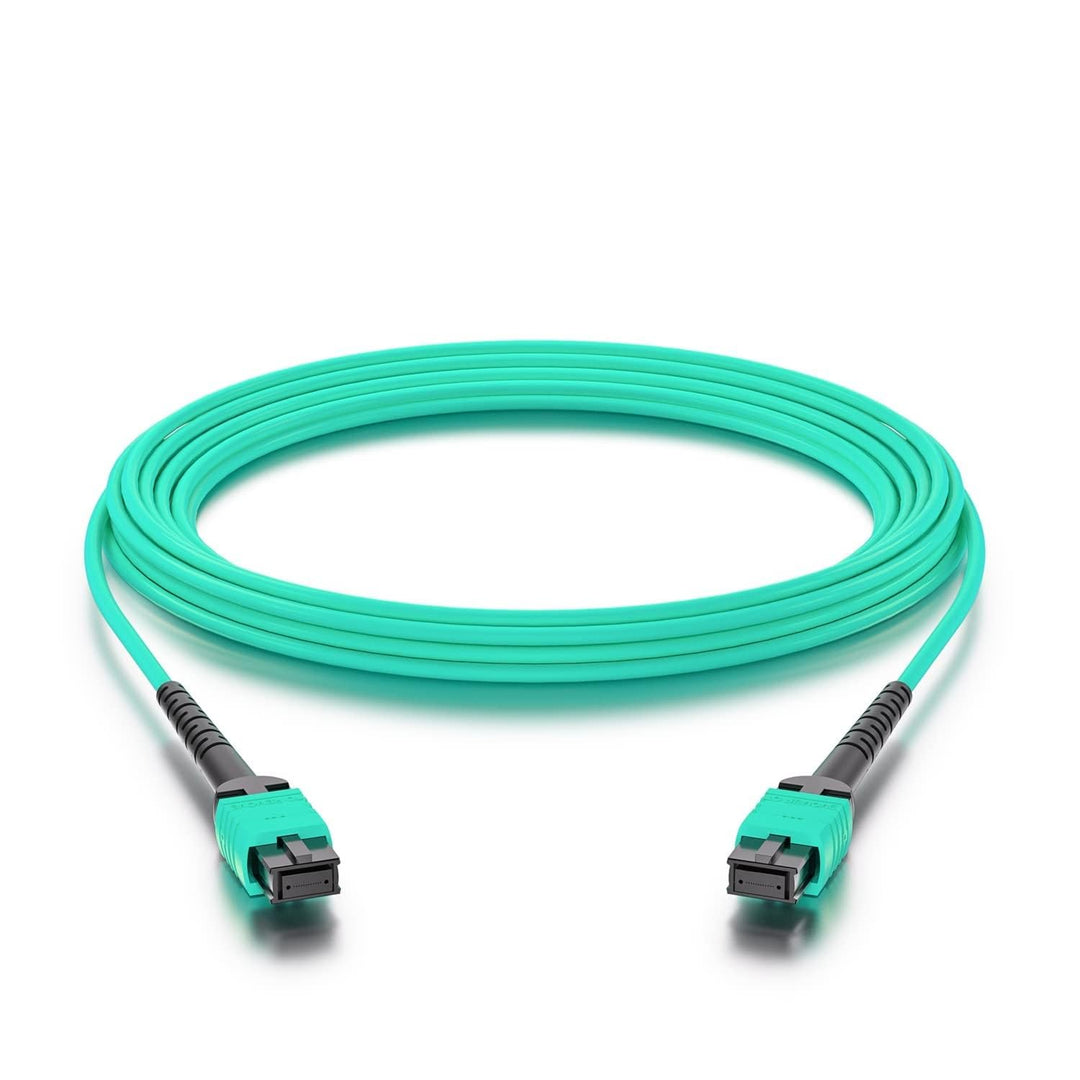 10Gtek® Fiber Patch Cable - MPO to MPO OM3 Multimode Fiber Jumper Patch Cord, 8-core Fiber for QSFP+