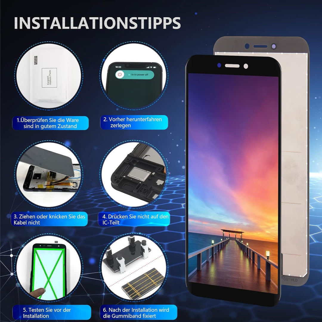RongZy für Oukitel WP5/WP5 Pro 5,5 Zoll LCD-Bildschirm Ersatz Touch Display Digitizer Montage Bildsc