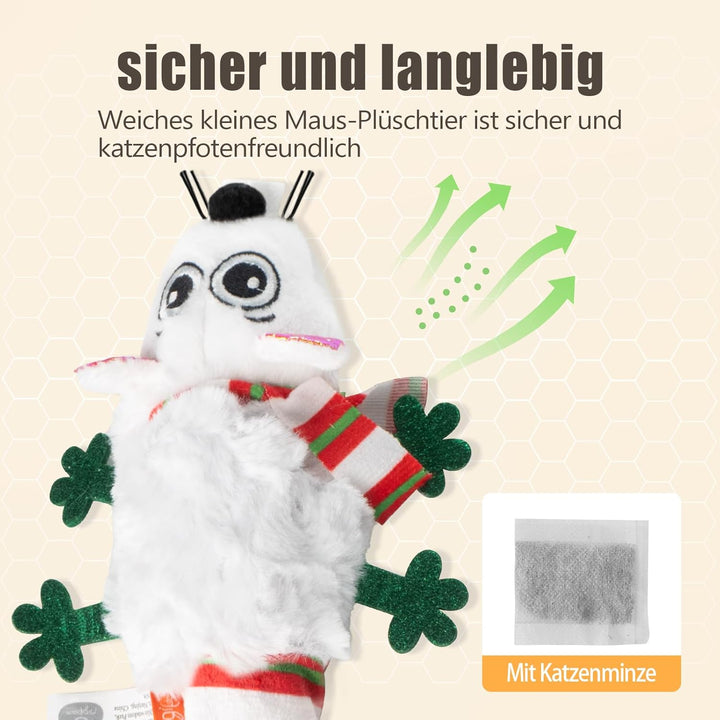 Migipaws Katzenspielzeug,elektrisch Maus-Spielzeug,berührungsaktiviertes Spielzeug mit wedelndem Sch