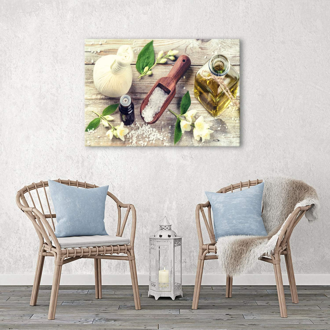 Feeby Bilder Essen Gewürzeküche 60x40 cm Wohnzimmer Schlafzimmer Büro Flur Küche Wandbilder Modern B