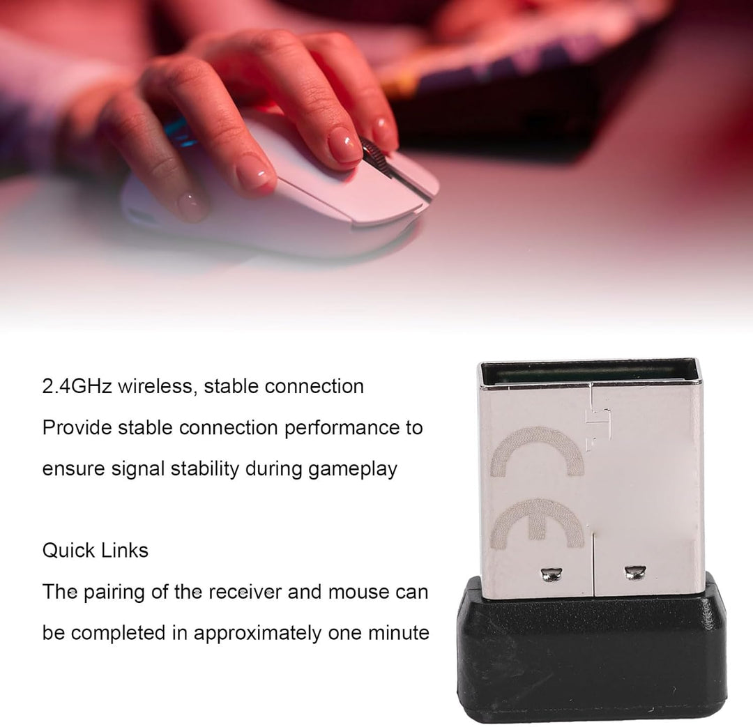 USB-Empfänger für G Pro X Superlight Kabellose Gaming-Maus, 2,4 GHz Kabelloser USB-Dongle-Mausempfän