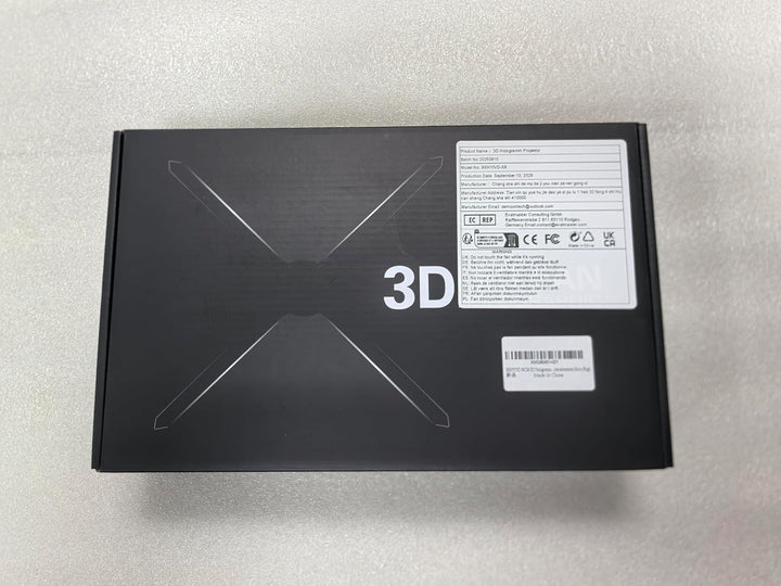 56CM 3D Hologramm Projektor mit WiFi und Bluetooth,3D Hologramm Fan mit 624 LEDs und 2200 cd/m² und