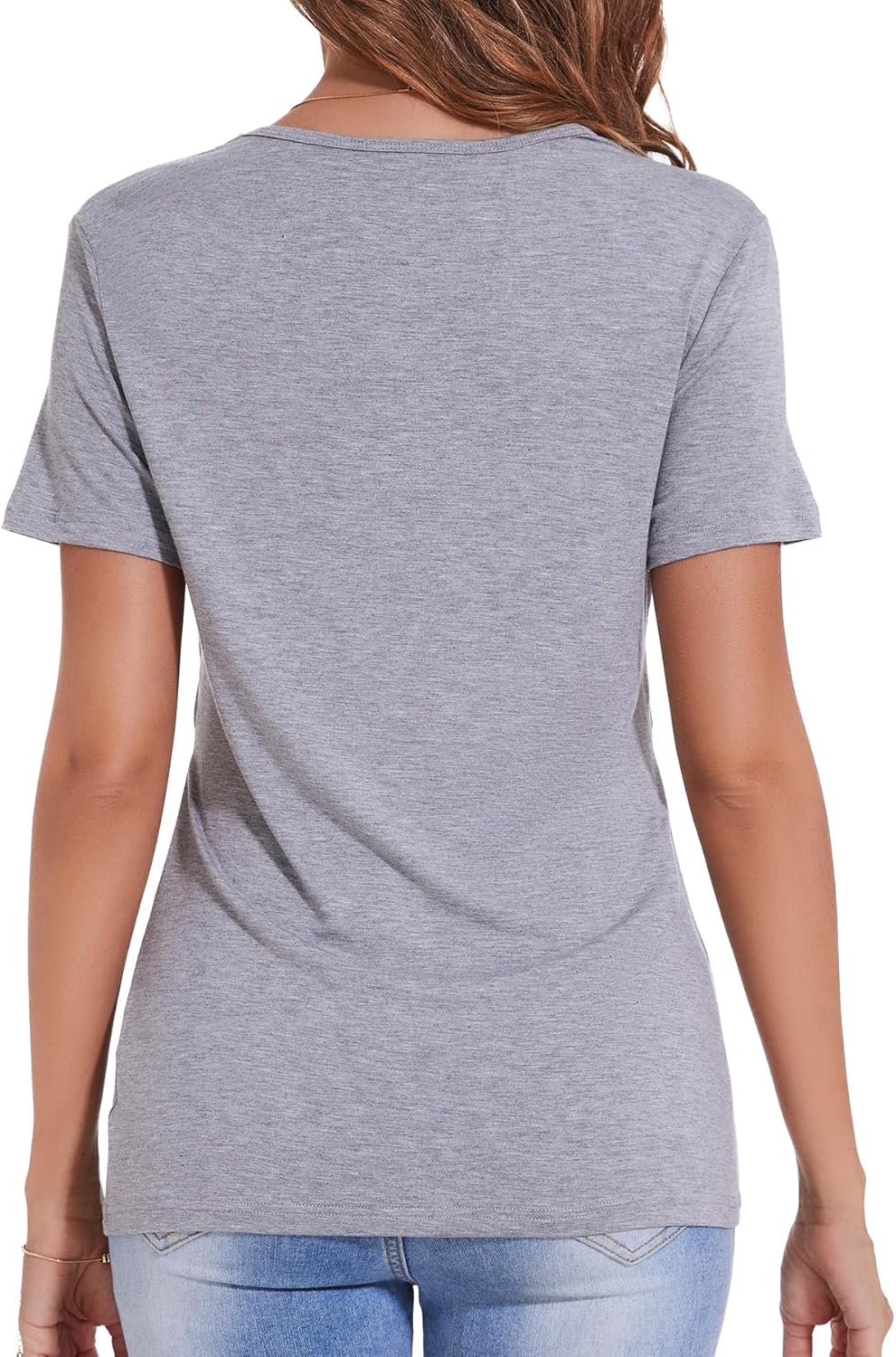 Sosolism Umstand Still Oberteil mit kurzen Armeln Schwangerschaft Kleidung zum Stillen T Shirts fur