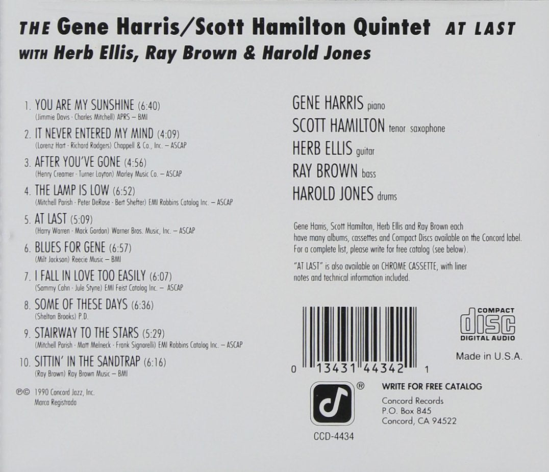 At Last, Audio-CD
