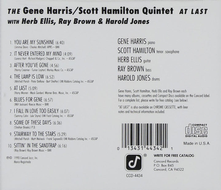 At Last, Audio-CD