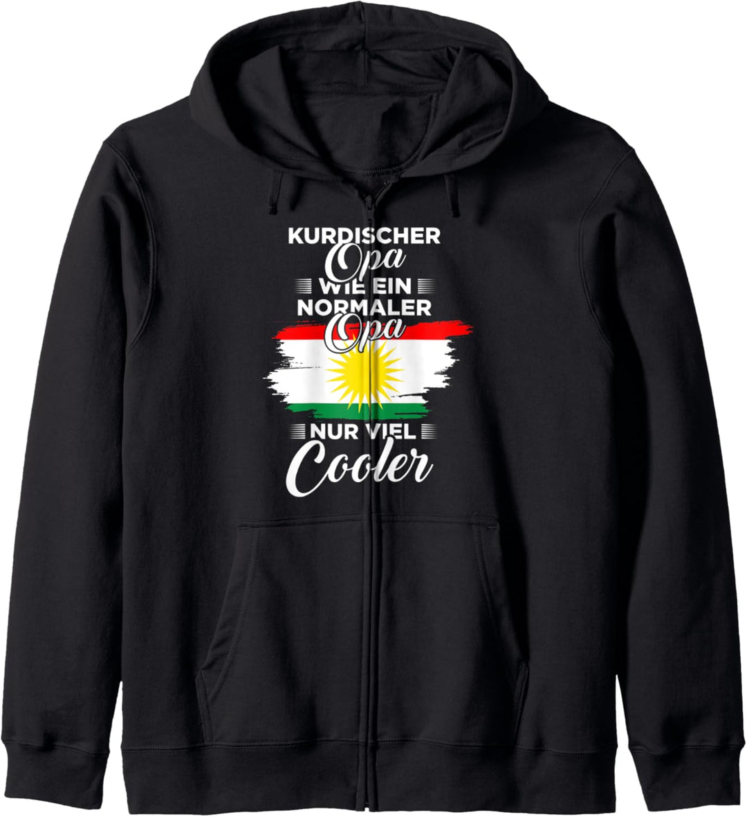 Kurdischer Opa Kurden Grossvater Kurdistan Kapuzenjacke