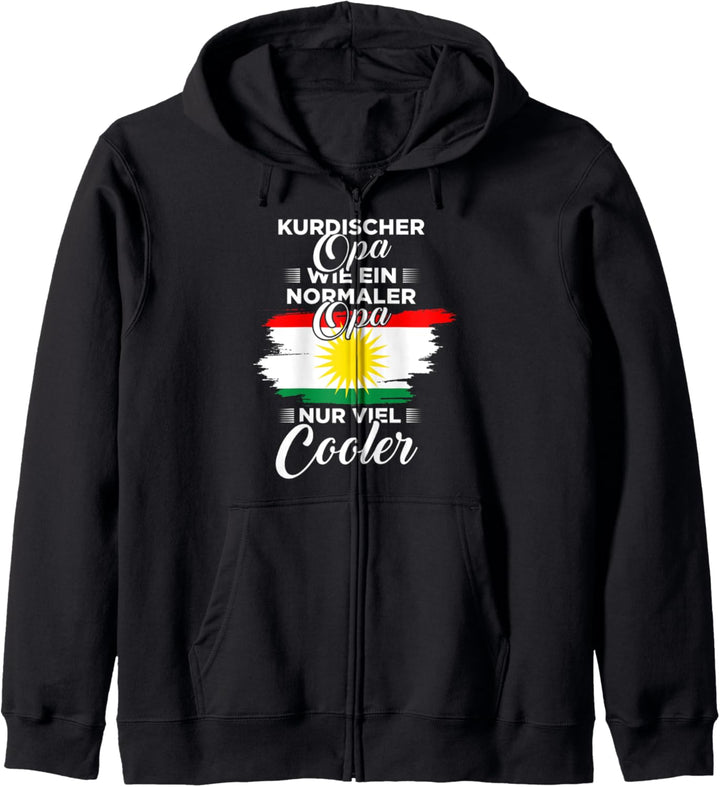 Kurdischer Opa Kurden Grossvater Kurdistan Kapuzenjacke