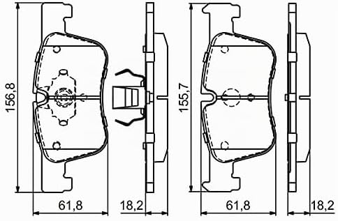 Bosch BP1684 Bremsbeläge - Vorderachse - ECE-R90 Zertifizierung - vier Bremsbeläge pro Set