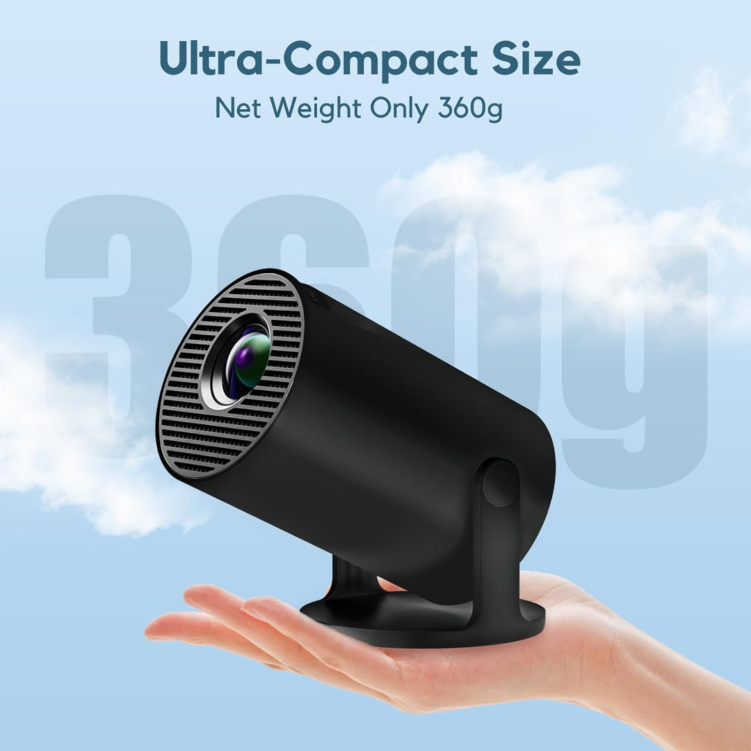 Mini Beamer mit Stativ, AKIYO WiFi Bluetooth Beamer Full HD 1080P Unterstützung, Native 720P Portabl