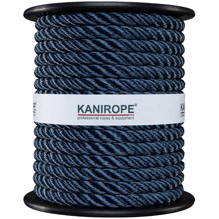 Kanirope® Polyester Tauwerk Polyesterseil POLYTWIST ø12mm 220m Marineblau 3-litzig gedreht, 220m Mar