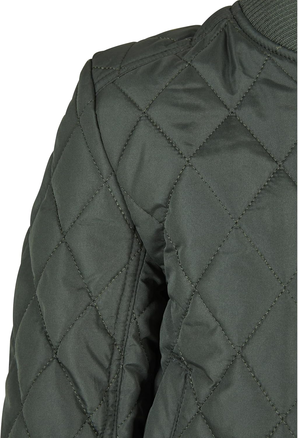 Urban Classics Herren Boys Diamond Quilt Nylon Jacket 122-128 olive, 122-128 olive