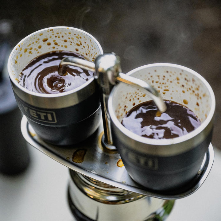 YETI Rambler stapelbare Tasse, Edelstahl, vakuumisoliert, Espresso/Kaffeetasse, 2 Stück, Weiss
