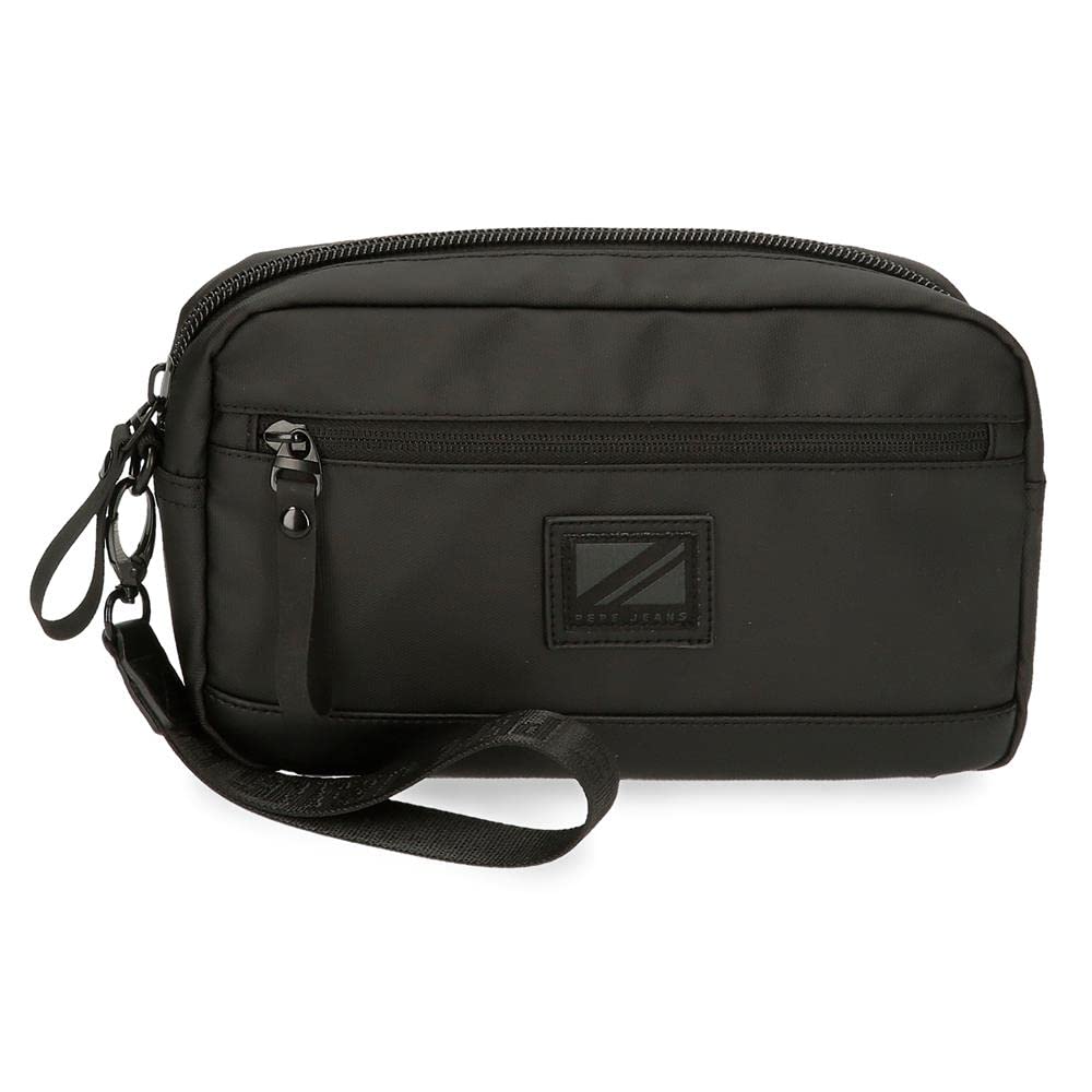 Pepe Jeans Hoxton Umhängetaschen und Kulturbeutel, Schwarz und Blau, Polyester PU, verschiedene Grös
