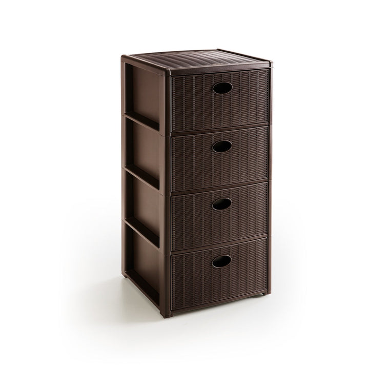 Kommode Elegance Kommode mit 4 Schubladen in Flechtoptik. Beschreibung Abmessungencm 40x40x80h 15,7"