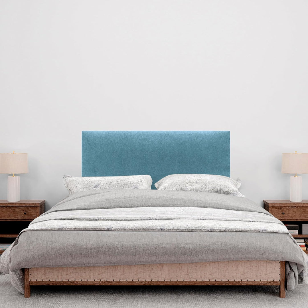 DHOME Kopfteil aus Kunstleder oder Stoff AQUALINE Glattes gepolstertes Kopfteil Luxusbett Kopfteil (