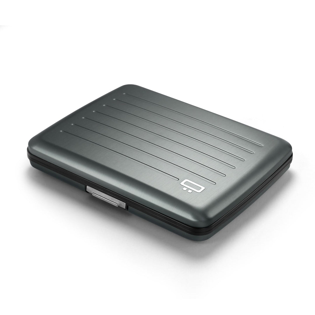 OGON Aluminium Geldbörse Smart Case V2 Large - Verstecktes Fach für Münzen und Scheine - RFID Schutz