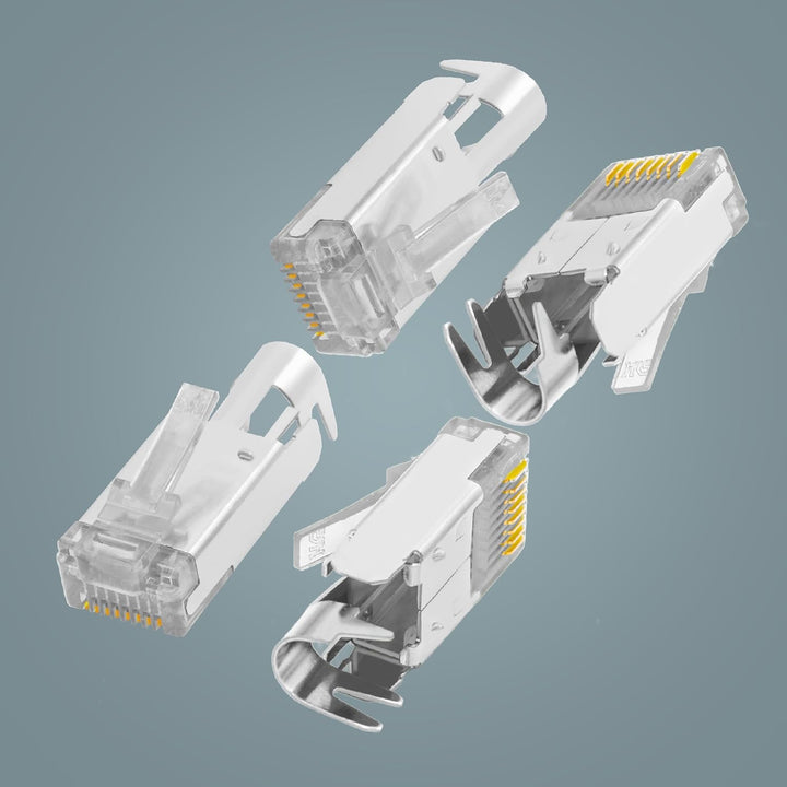 BIGtec RJ45 Stecker Netzwerkstecker 50 Stück Hirose TM11 gelb Hochgeschwindigkeits Verbindung für Fa